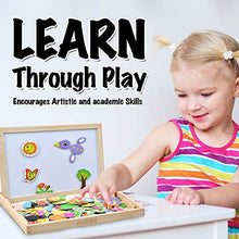Carica l&#39;immagine nel visualizzatore di Gallery, Set per attività manuale con puzzle in legno e aree di disegno, per... - Ilgrandebazar