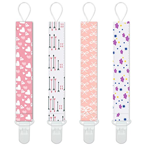 Ciuccio Clip Baby, Catena Clips in Plastica Infantile, Clipe Ragazze - Ilgrandebazar