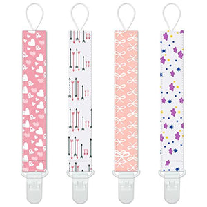 Ciuccio Clip Baby, Catena Clips in Plastica Infantile, Clipe Ragazze - Ilgrandebazar