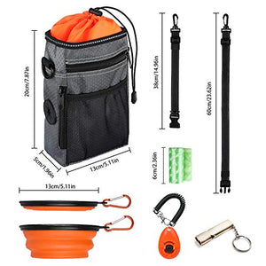 OCSOSO Dog Training Pouch bag borsa a tracolla riflettente fischietto...