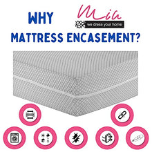 Carica l&#39;immagine nel visualizzatore di Gallery, Coprimaterasso in 100% policotone, copertura totale con cerniera, per letto singolo, matrimoniale, king e super king, con cerniera, anti insetti, facile da pulire (MATRIMONIALE, GRIGIO CHIARO)