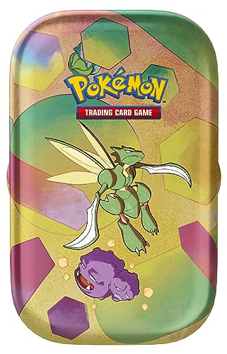Pokémon Miniscatola da collezione Scarlatto e Violetto-151 del GCC Scyther (due buste di espansione, una moneta e una carta con illustrazione), edizione in italiano, 210-60387