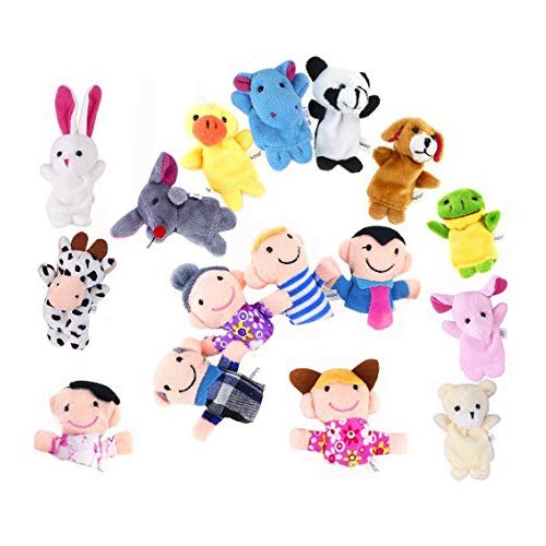 OFKPO 16 Pezzi Marionette da Dito - Animali Persone Famiglia Membri... - Ilgrandebazar
