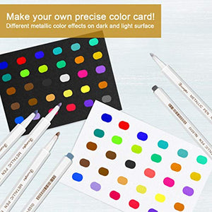RATEL Pennarelli Metallici 30 Colori Brillanti Metallic Penne 2 32 penne