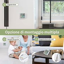 Carica l&#39;immagine nel visualizzatore di Gallery, NOKLEAD Igrometro Termometro per interni - Indicatore digitale con sensore di monitoraggio della temperatura, Portable misuratore di umidità accurato per Ambiente Stanza monitoraggio (Bianco)