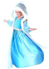Carica l&#39;immagine nel visualizzatore di Gallery, Costume Elsa Bambina Carnevale Vestito Principessa Taglia 120 - 5-6 anni, Blu - Ilgrandebazar