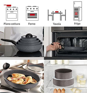Lagostina Ingenio Induction Coperchio in Vetro, Nero/Trasparente, 28 cm 28 - Ilgrandebazar