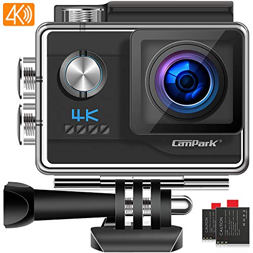 Campark V20 - Fotocamera sportiva autentica 4K Ultra HD 20 MP, WiFi,...