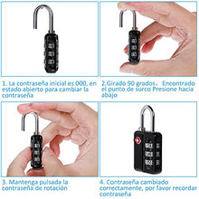 Carica l'immagine nel visualizzatore di Gallery, Anpro 2 x Lucchetti TSA con combinazione,3 cifre di combinazione per...