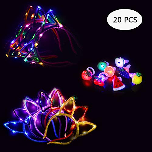 Yuccer Cerchietto Orecchie Gatto Donna LED Giocattoli Luminosa Colorato... - Ilgrandebazar