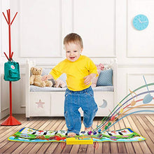 Carica l&#39;immagine nel visualizzatore di Gallery, Tappeto Musicale Bambini, BelleStyle Bambino Piano Playmat Strumento Blu