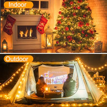 Carica l'immagine nel visualizzatore di Gallery, Realky Luci Albero di Natale, 62.2M 520 LED Luci Natalizie da Esterno ed Interno, 8 Modalità con Funzione Memoria e Telecomando Luci di Natale per Giardino, Balcone, Casa, Festa - Bianco Caldo