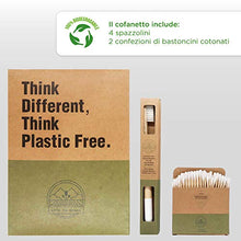 Carica l'immagine nel visualizzatore di Gallery, Spazzolino da denti di bamboo ecologico e biodegradabile | Manico...