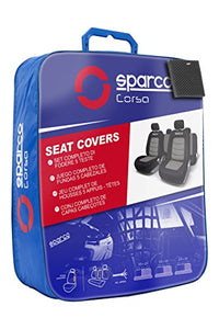 Sparco Spc SPC1019GR Set di Coprisedili per Auto, Compatibili con Airbag,...