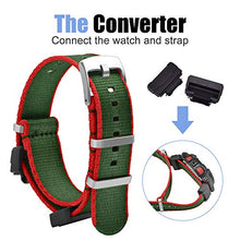 Carica l'immagine nel visualizzatore di Gallery, OLLREAR Nylon Cinturini Orologi Sostituzione compatibile 22mm, Verde &amp; Rosso - Ilgrandebazar