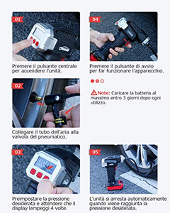 oasser Compressore Portatile per Auto Mini Pompa Aria Gonfiatore Cordless... - Ilgrandebazar