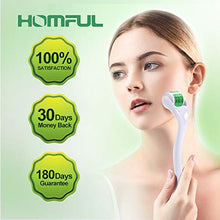 Carica l&#39;immagine nel visualizzatore di Gallery, Homful Titanio Micro-ago Derma Roller 0.5mm 540-aghi Trattamento verde - Ilgrandebazar