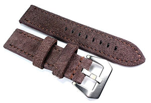 22 mm Aviatore in vero cuoio orologio da polso bracciale cinturino pelle... - Ilgrandebazar