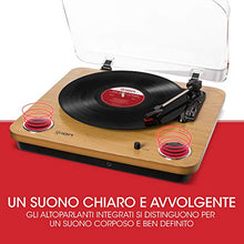 Carica l&#39;immagine nel visualizzatore di Gallery, ION Audio Max LP - Giradischi Vinili a tre velocità con Casse, Legno Chiaro