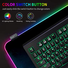 Carica l&#39;immagine nel visualizzatore di Gallery, Tappetino Mouse Gaming, RGB Grande Pad 10 Effetti Luce XXL 800 x 300