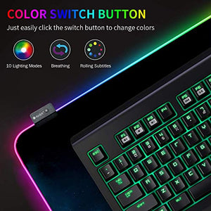 Tappetino Mouse Gaming, RGB Grande Pad 10 Effetti Luce XXL 800 x 300