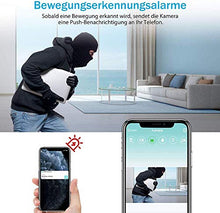 Carica l&#39;immagine nel visualizzatore di Gallery, Mini telecamera di sorveglianza, WiFi Full HD 1080P WLAN con rilevazione di...
