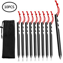 Carica l'immagine nel visualizzatore di Gallery, UNEEDE Tenda per aringhe 10 Pali da Campeggio in Lega di Alluminio con Nero