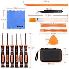 Carica l&#39;immagine nel visualizzatore di Gallery, Vastar Cacciavite per Nintendo -16in1 Kit cacciaviti Triwing Black