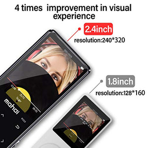 Lettore MP3 MYMAHDI con Bluetooth 4.2, pulsanti touch screen da 2,4 pollici,...
