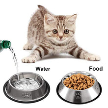 Carica l&#39;immagine nel visualizzatore di Gallery, Jiuhao - Ciotole per gatti, 2 pezzi, uso alimentare, in acciaio inox,...
