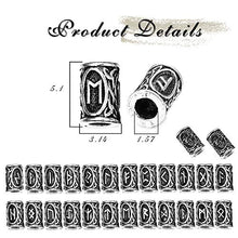 Carica l&#39;immagine nel visualizzatore di Gallery, CASSIECA 26 Pezzi di Perline Rune E Fasce Gomma Nera Serra dei... - Ilgrandebazar
