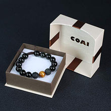Carica l&#39;immagine nel visualizzatore di Gallery, COAI Bracciale Uomo in Ossidiana e Occhio di Tigre Di Marrone