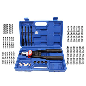 CCLIFE Pinza rivettatrice professionale con150 rivetti filettati M5 M6 M8... - Ilgrandebazar