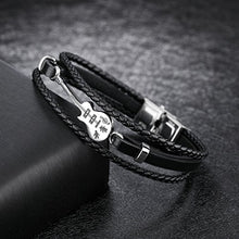 Carica l&#39;immagine nel visualizzatore di Gallery, Fate Love Jewellery, bracciale uomo, in pelle intrecciata, chiusura... - Ilgrandebazar