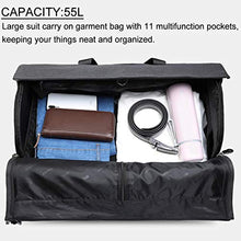 Carica l'immagine nel visualizzatore di Gallery, Borsa Porta Abiti Borsone Da Viaggio Tote Garment Bag Nero