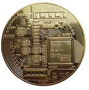 HS Bitcoin - Moneta da Collezione in Vero Oro 24 carati, con Custodia...