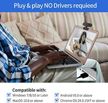 Carica l'immagine nel visualizzatore di Gallery, EDUPUP Webcam con microfono, 1080p HD Streaming Computer Web Camera -...