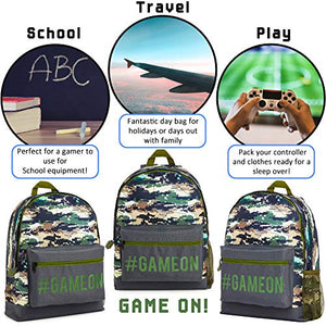 CityComfort Zaino Scuola Elementare Bimbo, Zainetto Ragazzo Stampa Verde Camo