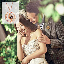 Carica l'immagine nel visualizzatore di Gallery, StillCool Proiezione Collana 100 Lingue"Love Memories" Oro Rosa