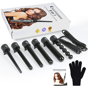 Ferro Arricciacapelli Professionale 6 in 1 Multifunzione Temperatura... - Ilgrandebazar