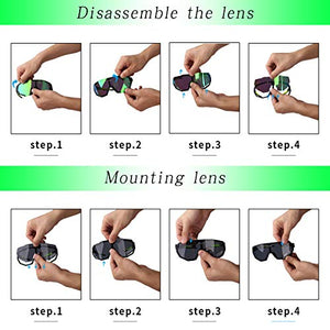 X-TIGER Occhiali Ciclismo Polarizzati con 3 Lenti Intercambiabili Verde