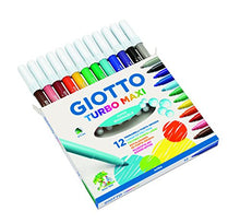 Carica l&#39;immagine nel visualizzatore di Gallery, Giotto 454000 Turbo Pennarelli, Maxi Punta Larga, 5 mm, Confezione da... - Ilgrandebazar