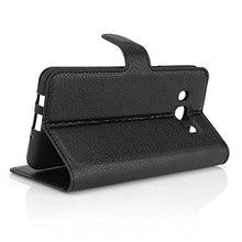 Carica l&#39;immagine nel visualizzatore di Gallery, Moonmini Galaxy J5 (2016) J510 Custodia Cover PU Portafoglio Pelle Libro Nero