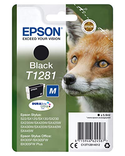 Epson T1281 Serie Volpe, Cartuccia Originale Getto d'Inchiostro Nero