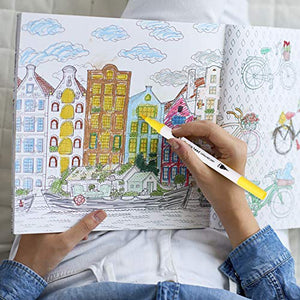 Pennarelli Acquarelli Colore Brush Pen Doppio 36 Pezzi con Punta 36 Colori - Ilgrandebazar
