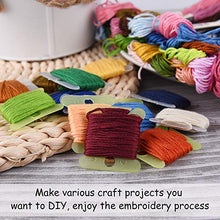 Carica l'immagine nel visualizzatore di Gallery, FEPITO 55 Pezzi Filo da Ricamo Color Arcobaleno Set 50 50 Threads
