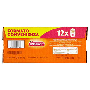 Plasmon Latte Liquido Nutri Mune 2 - 12 Confezioni da 500 ml