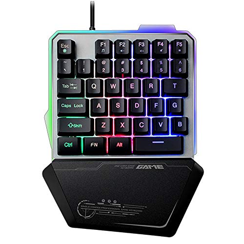 Lexon tech Tastiera da Gioco USB a Una Mano G40, 35 Tasti cablati con G40