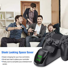 Carica l&#39;immagine nel visualizzatore di Gallery, BEBONCOOL PS4 Controller Charger con LED Cavo USB Doppia Stazione di...