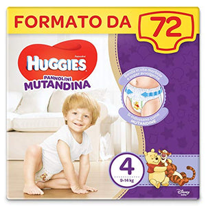 Huggies Pannolino Mutandina, Taglia 4 (9-14 Kg), 2 Pacchi da 36 Pezzi